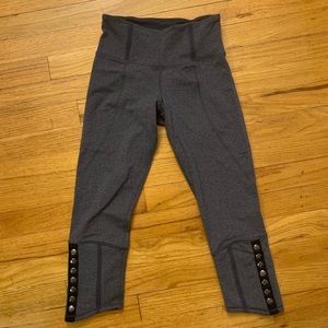 Gray work out Lululemon Mid Calf Leggings